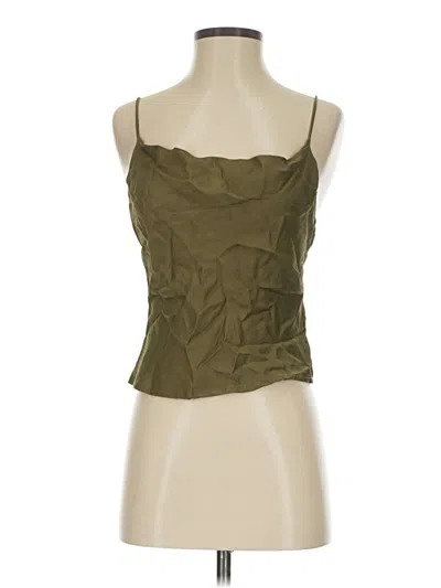 Pre-owned Zara Sleeveless Blouse In Green