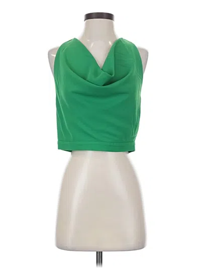 Pre-owned Zara Sleeveless Blouse In Green