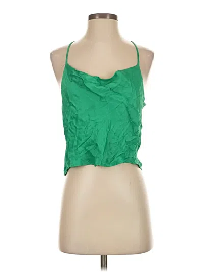 Pre-owned Zara Sleeveless Blouse In Green