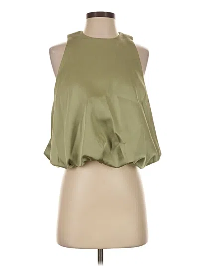 Pre-owned Zara Sleeveless Blouse In Green