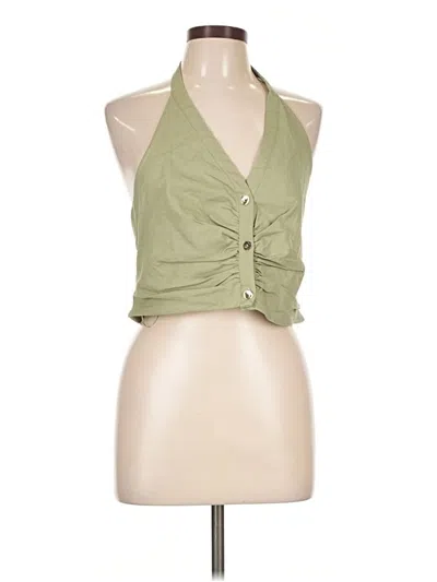 Zara Sleeveless Blouse In Green