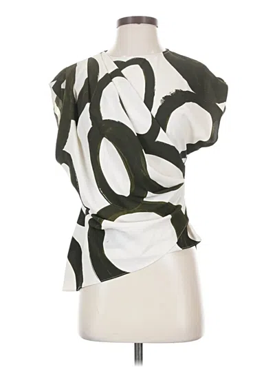 Pre-owned Zara Sleeveless Blouse In Ivory