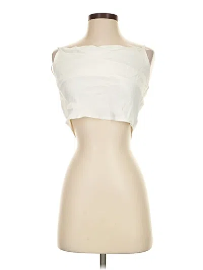 Pre-owned Zara Sleeveless Blouse In Ivory