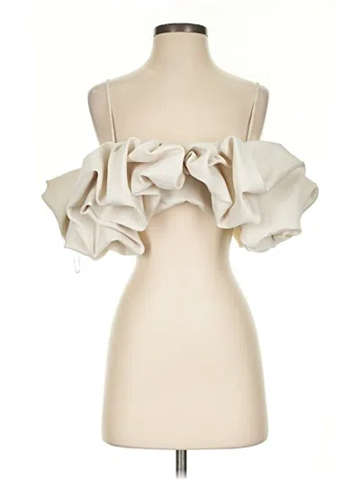 Zara Sleeveless Blouse In Ivory