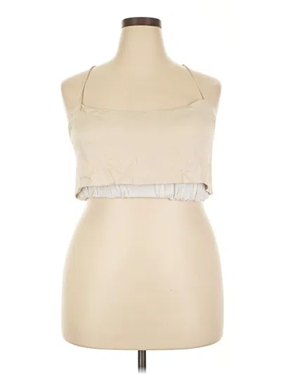 Pre-owned Zara Sleeveless Blouse In Ivory