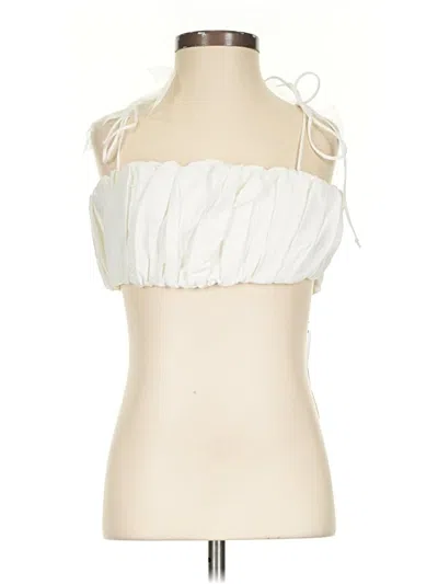Pre-owned Zara Sleeveless Blouse In Ivory