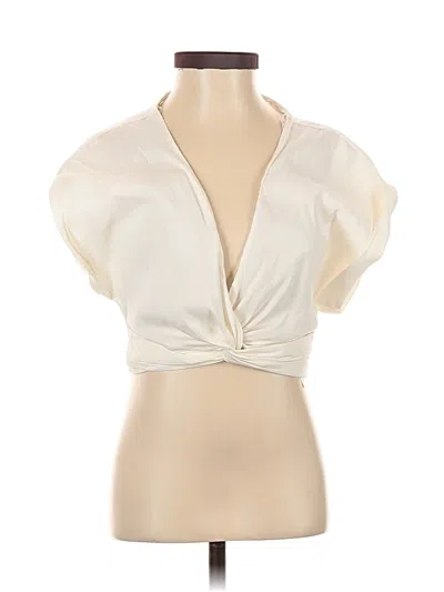 Pre-owned Zara Sleeveless Blouse In Ivory