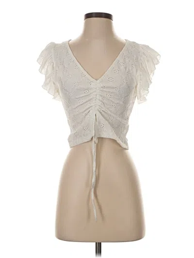 Pre-owned Zara Sleeveless Blouse In Ivory