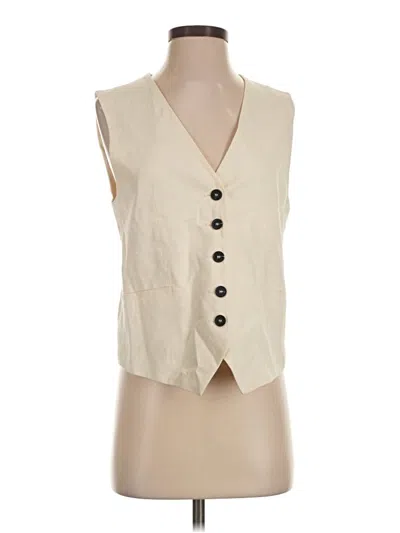 Pre-owned Zara Sleeveless Blouse In Ivory