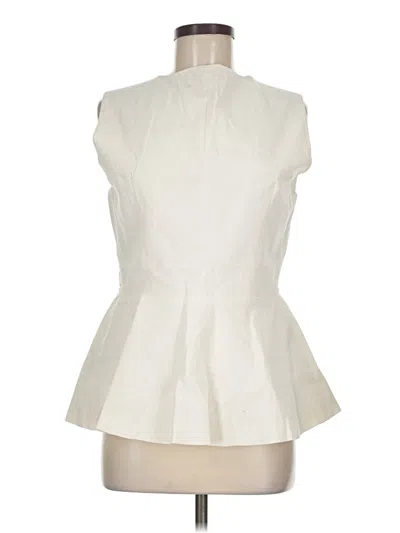 Pre-owned Zara Sleeveless Blouse In Ivory