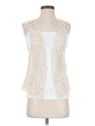 Pre-owned Zara Sleeveless Blouse In Ivory