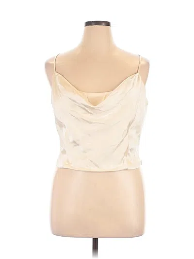 Pre-owned Zara Sleeveless Blouse In Ivory