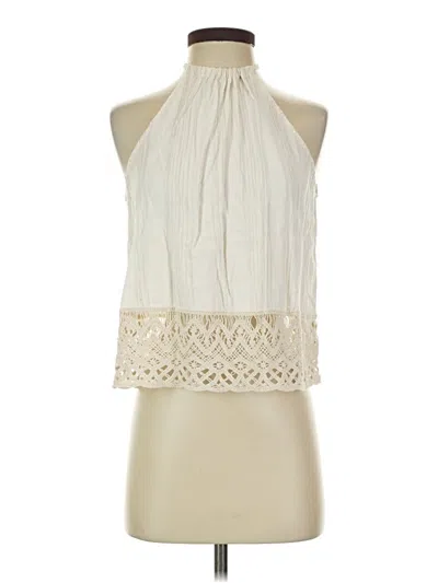 Pre-owned Zara Sleeveless Blouse In Ivory
