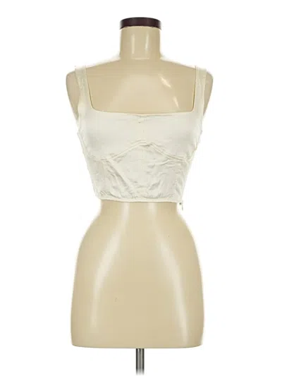 Pre-owned Zara Sleeveless Blouse In Ivory