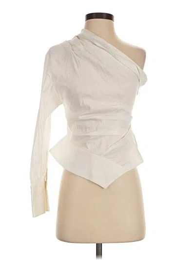 Pre-owned Zara Sleeveless Blouse In Ivory