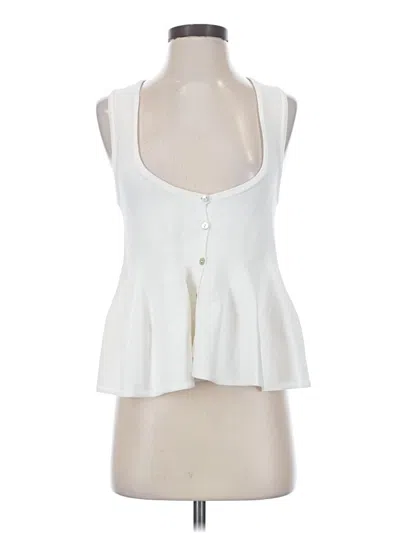 Pre-owned Zara Sleeveless Blouse In Ivory