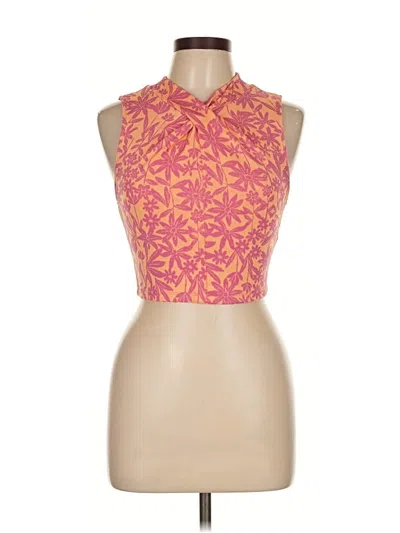 Pre-owned Zara Sleeveless Blouse In Orange