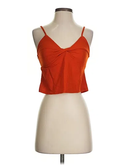 Pre-owned Zara Sleeveless Blouse In Orange