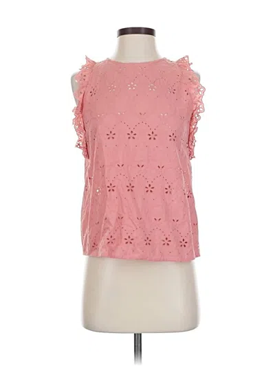 Pre-owned Zara Sleeveless Blouse In Pink
