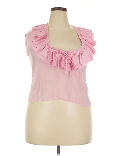 Pre-owned Zara Sleeveless Blouse In Pink