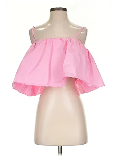Pre-owned Zara Sleeveless Blouse In Pink