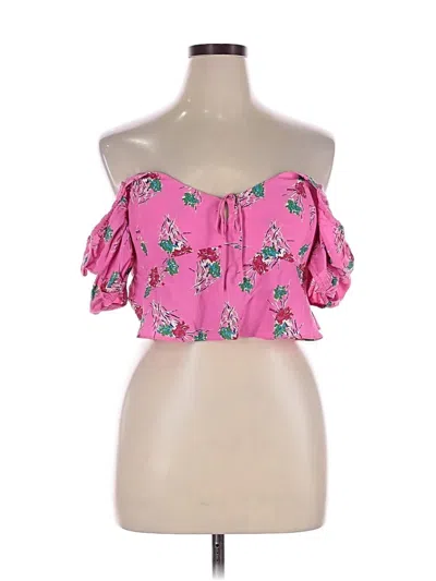 Pre-owned Zara Sleeveless Blouse In Pink