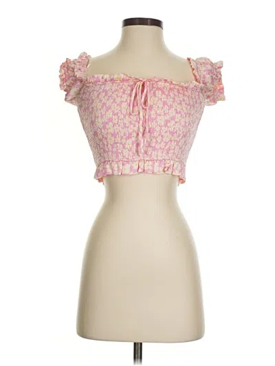 Pre-owned Zara Sleeveless Blouse In Pink