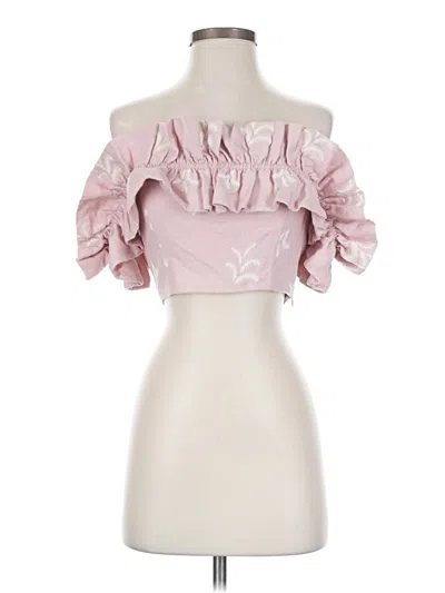 Pre-owned Zara Sleeveless Blouse In Pink