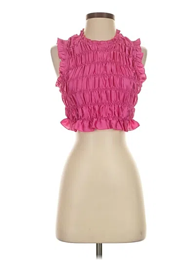 Zara Sleeveless Blouse In Pink