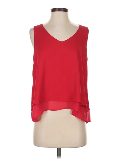 Pre-owned Zara Sleeveless Blouse In Red