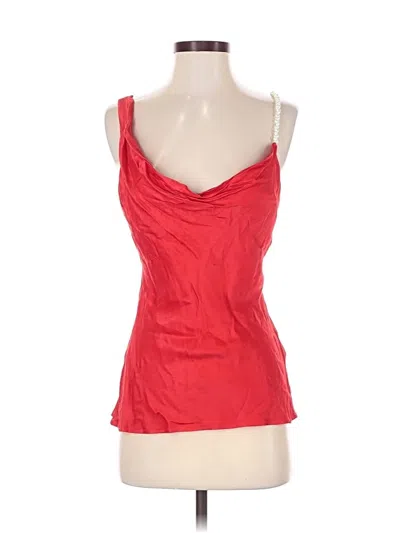 Pre-owned Zara Sleeveless Blouse In Red