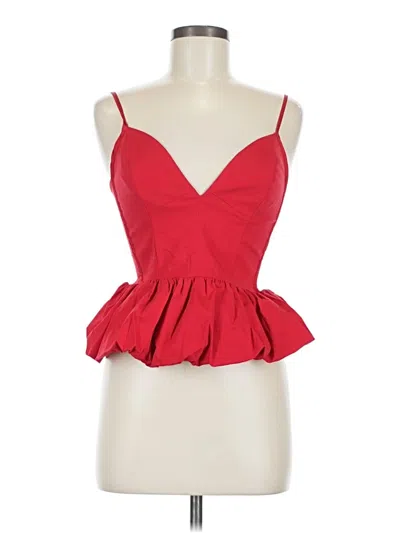 Pre-owned Zara Sleeveless Blouse In Red