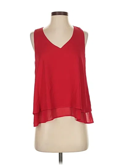 Pre-owned Zara Sleeveless Blouse In Red