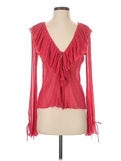 Pre-owned Zara Sleeveless Blouse In Red