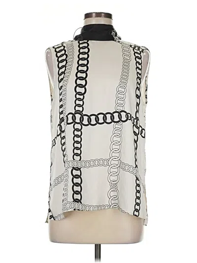 Pre-owned Zara Sleeveless Blouse In Silver