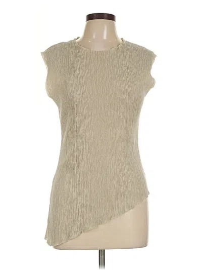 Zara Sleeveless Blouse In Tan