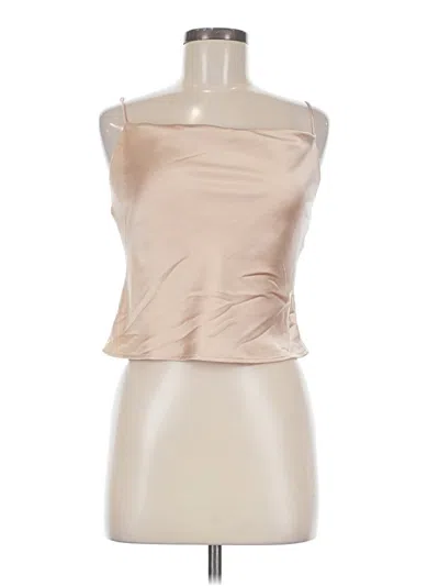 Pre-owned Zara Sleeveless Blouse In Tan