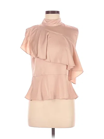 Pre-owned Zara Sleeveless Blouse In Tan