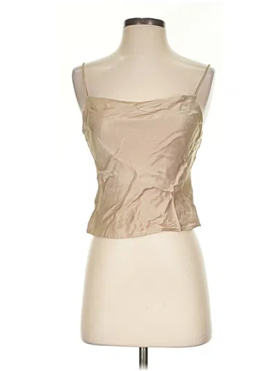 Pre-owned Zara Sleeveless Blouse In Tan