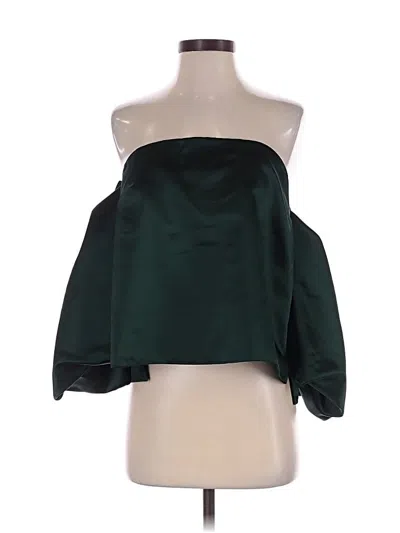 Pre-owned Zara Sleeveless Blouse In Teal