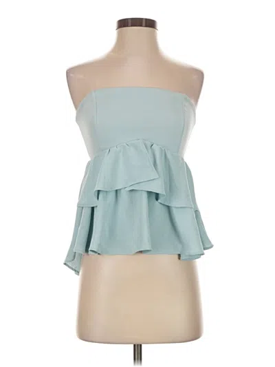 Pre-owned Zara Sleeveless Blouse In Teal