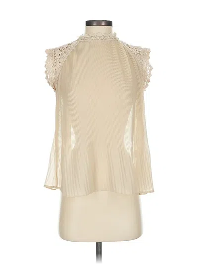 Pre-owned Zara Sleeveless Blouse In White