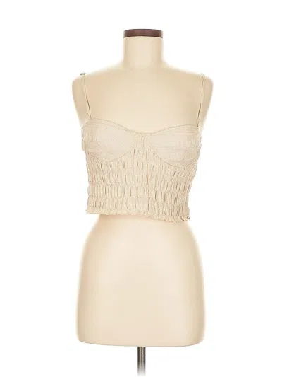Pre-owned Zara Sleeveless Blouse In White