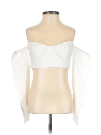 Pre-owned Zara Sleeveless Blouse In White