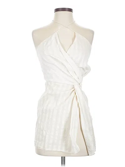 Pre-owned Zara Sleeveless Blouse In White