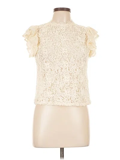 Pre-owned Zara Sleeveless Blouse In White