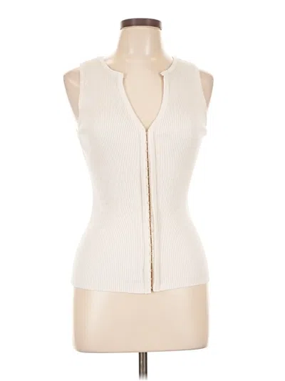Pre-owned Zara Sleeveless Blouse In White