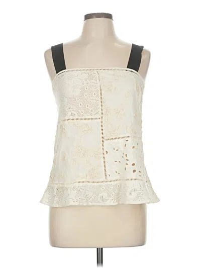 Pre-owned Zara Sleeveless Blouse In White