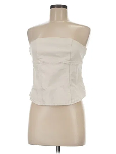 Pre-owned Zara Sleeveless Blouse In White