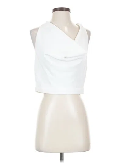 Pre-owned Zara Sleeveless Blouse In White